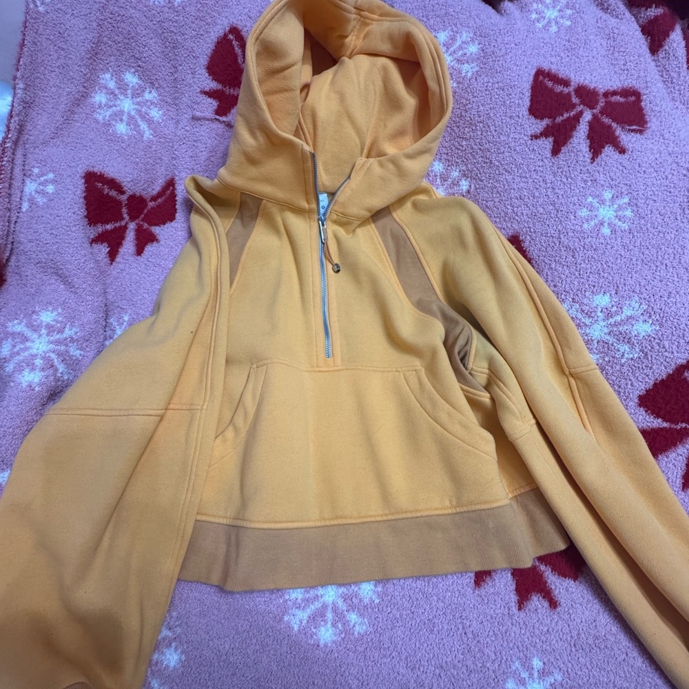 Orange half zip scuba Lululemon